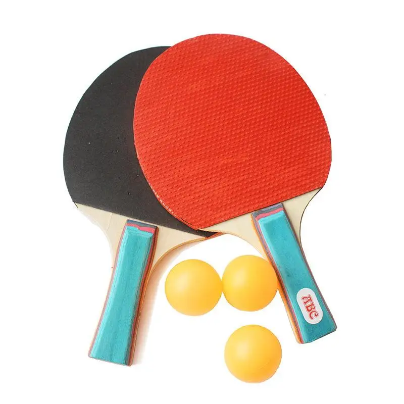 

1set Table Tennis Racket 2 Rackets & 3 Balls Table Tennis Paddles Children Gifts Ping Pong Paddle for Beginners Training Game