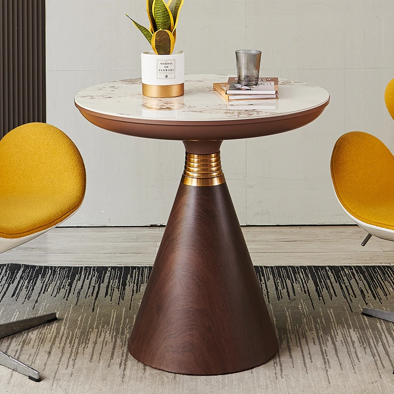 ss-Nordic Rock Slab Negotiation Table Modern Living Room Home Light Luxury Leisure Reception Tables Coffee Table Round Tables