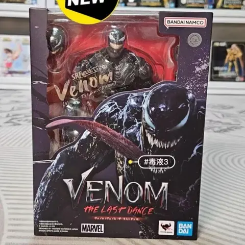 Original box Bandai SHF In shock MARVEL VENOM THE LAST DANCE Figure Finished Model kit  Anime full Action Toy Gift for kids set