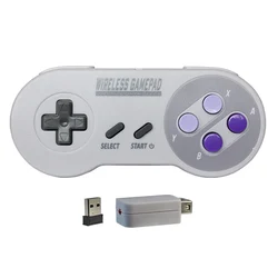 Wireless Gamepad USA Version Purple Button 2 Reciever 2.4G Joypad Joystick Controller for SNES Mini PC Windows NS Switch Phone