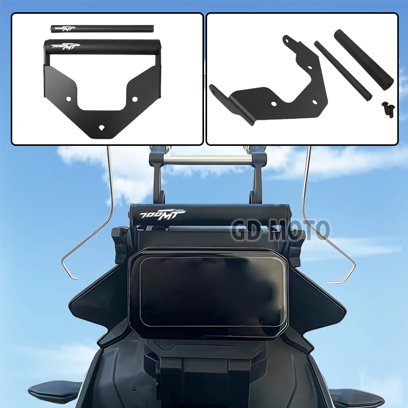 

New 2025 For CFMOTO 700MT CF 700 MT Motorcycle Accessorie CNC aluminum GPS Phone Holder Stand Navigation New Extension Bracket