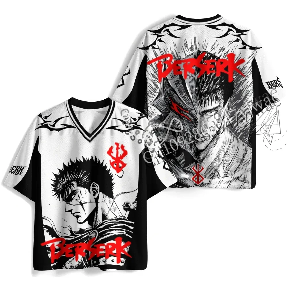 Berserk Anime Football Jersey Guts 3D Dark Graphic Printed Short Sleeved Quick Drying Sportswear Summer Women'S Men'S T-Shirt