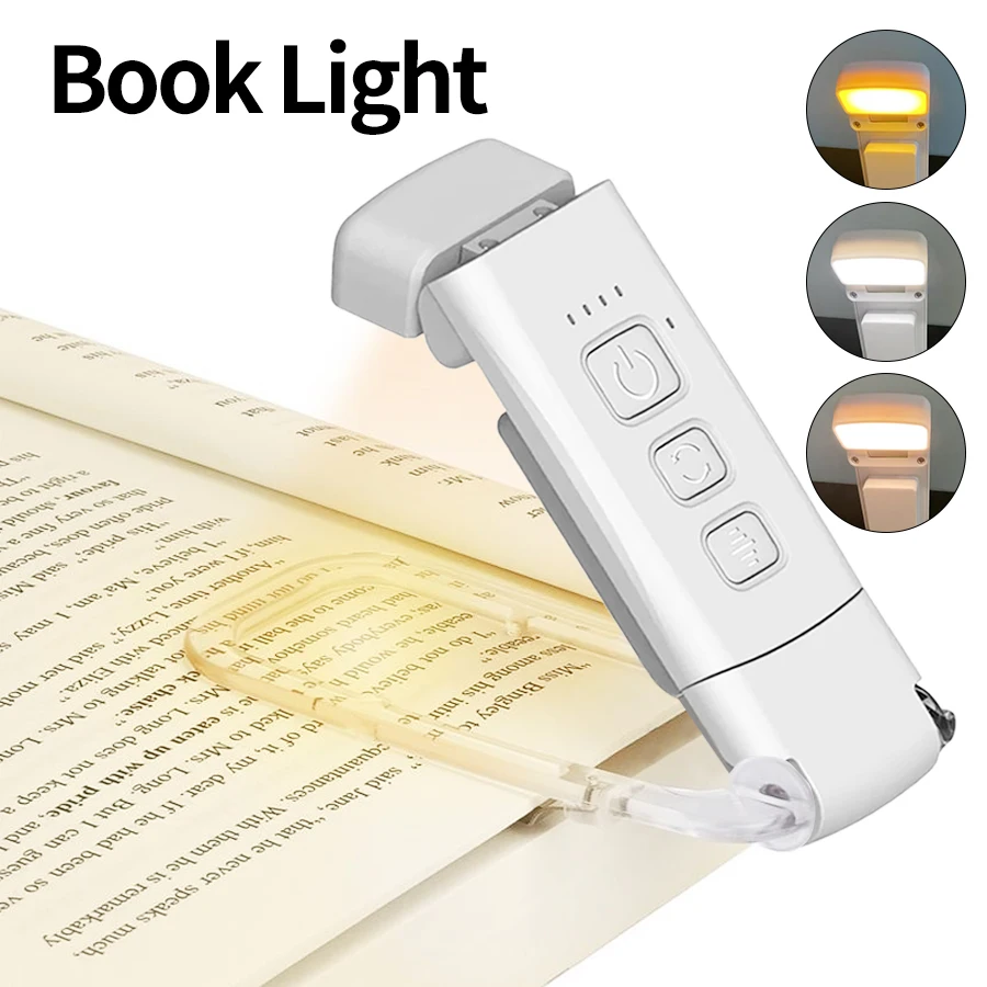 

LED USB Rechargeable Book Light Reading Light Eye Protection Night Light Portable Clip-on Read Lamp Bookmark Night Lamp