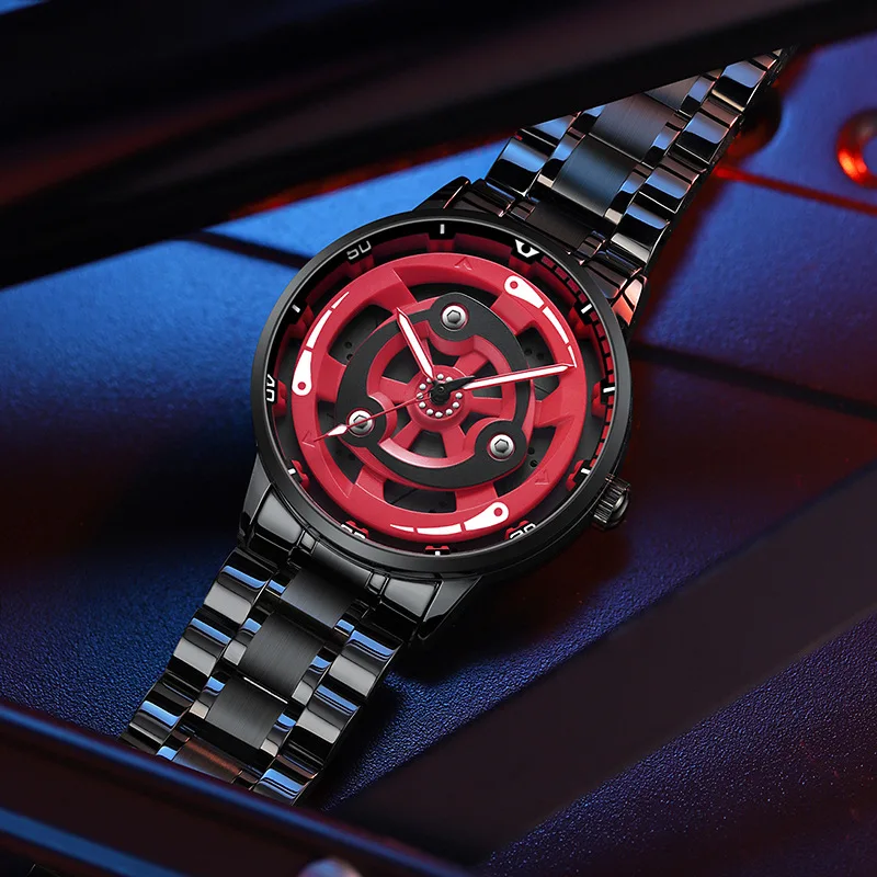 SVJ Luxury Edition Orologio da uomo Hokage Wheel Eye Modificato Rotante Ruota impermeabile Locomotiva Soul Orologio al quarzo W atch da uomo