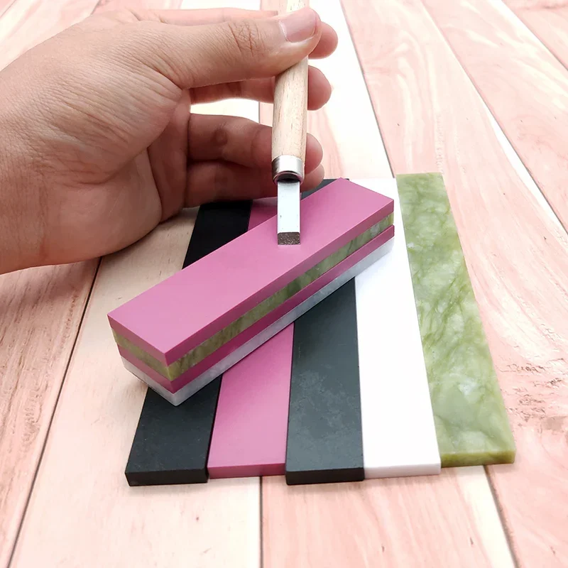 Double-Sided Knife Sharpener, Professional Polishing, Fine Grinding, Fine Green, Natural Agate, Ruby Sharpening Stone 8000/10000