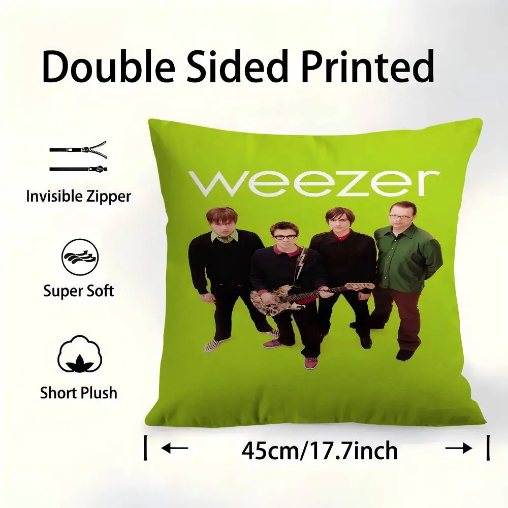 

Weezer Music Band Personalized Pillow Dust Cover Bedroom Kids Party Decoration Pillowcase Birthday Children Gift