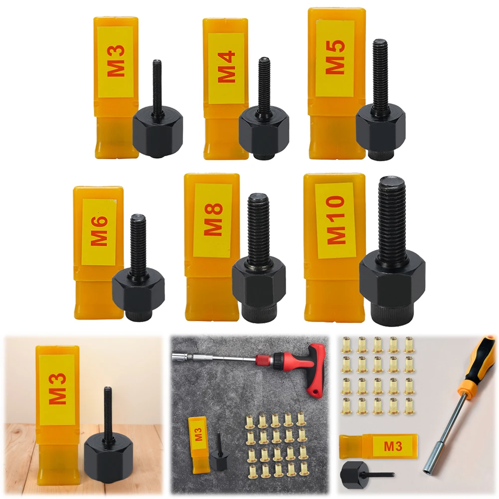 21Pcs Rivet Nut Tools Hand Rivet Nut Head Rivnuts Tools Hand Nuts Riveter Rivnut Tool for M3 M4 M5 M6 M8 M10 Nuts