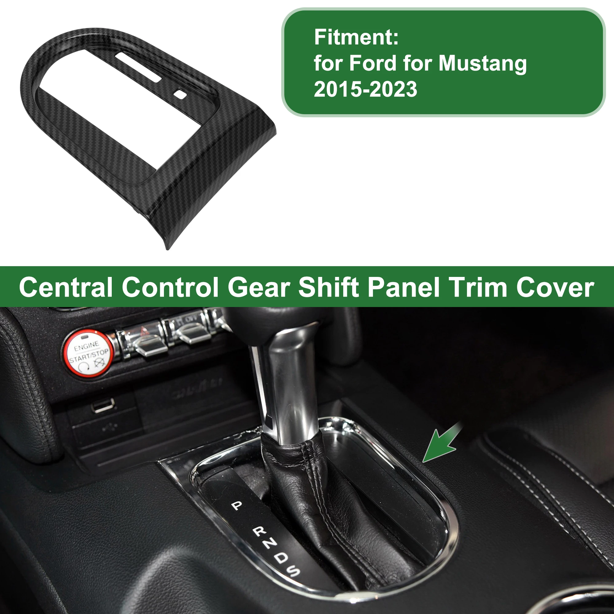

UXCELL Central Control Gear Shift Panel Trim Cover for Ford for Mustang 15-23