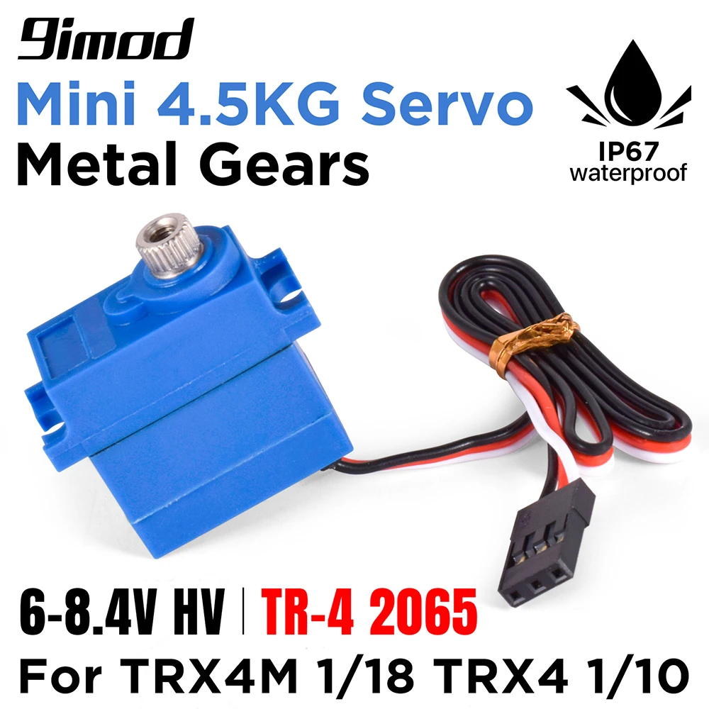 

9imod 4,5 KG сервопривод Mini Waterproof Metal Gear 8,4 V HV для TRX4M 1/18 TRX4 1/10