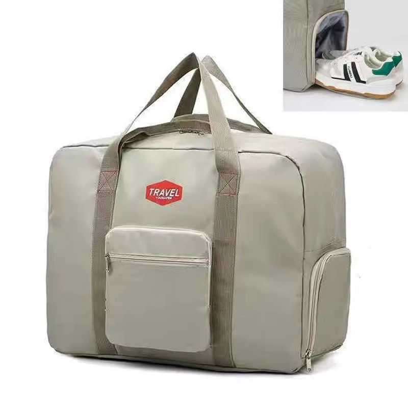 Folding Travel Bag Women Oxford Travel Weekend Overnight Bags Large Capacity Hand Luggage Tote Duffel Accessor Supplies makeup