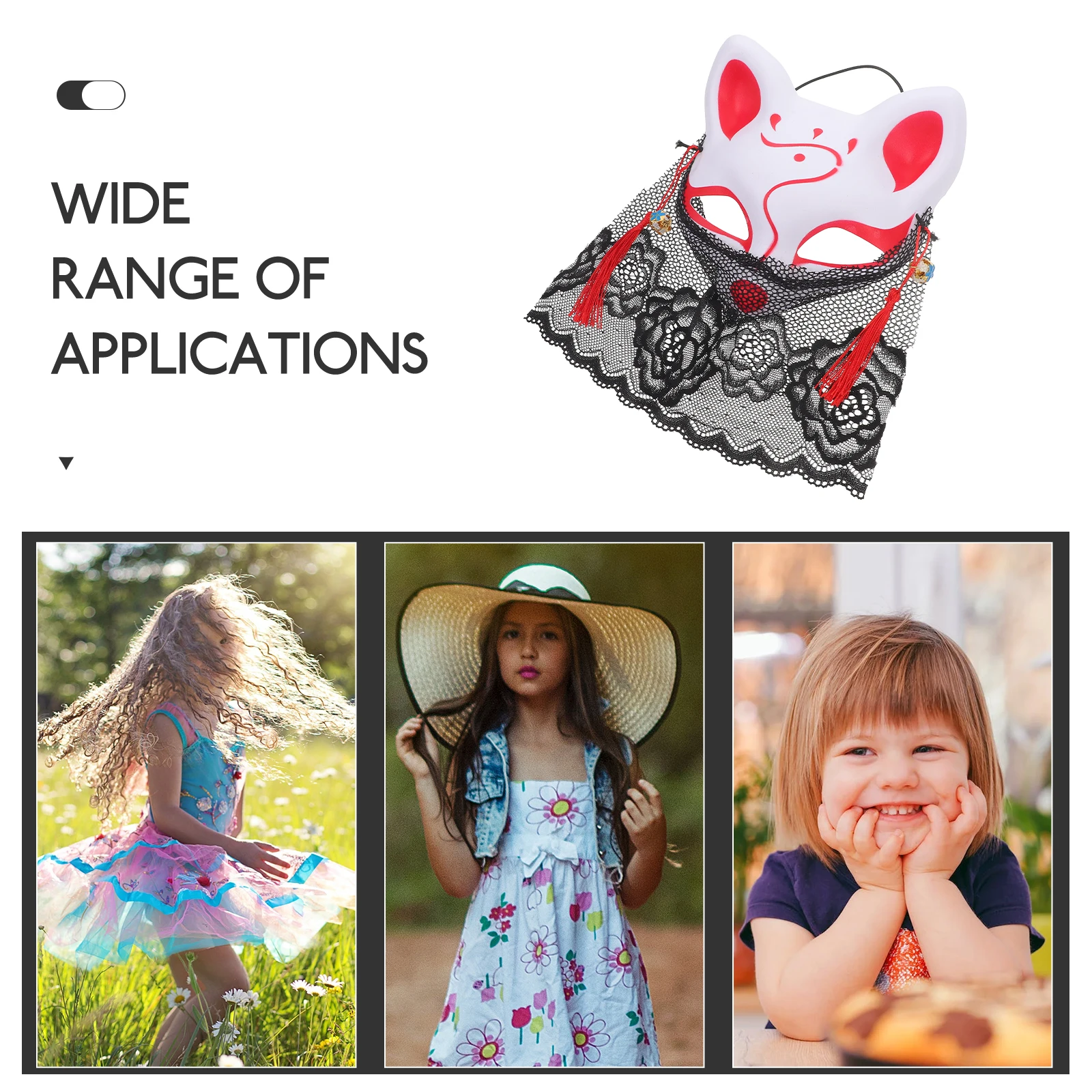 반 얼굴 여우 마스크 코스프레 커버 베일 마스크 가장 무도회 할로윈 의상 액세서리 만화 미스