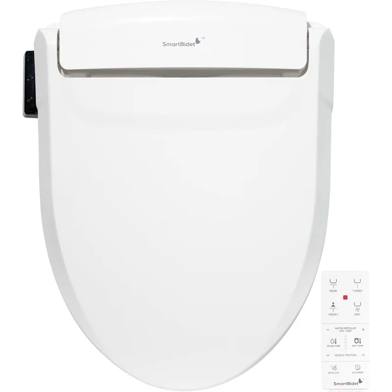 

SmartBidet Electric Bidet Seat for Elongated Toilets with Remote Control- Electronic Heated Toilet Seat with Warm Air Dryer