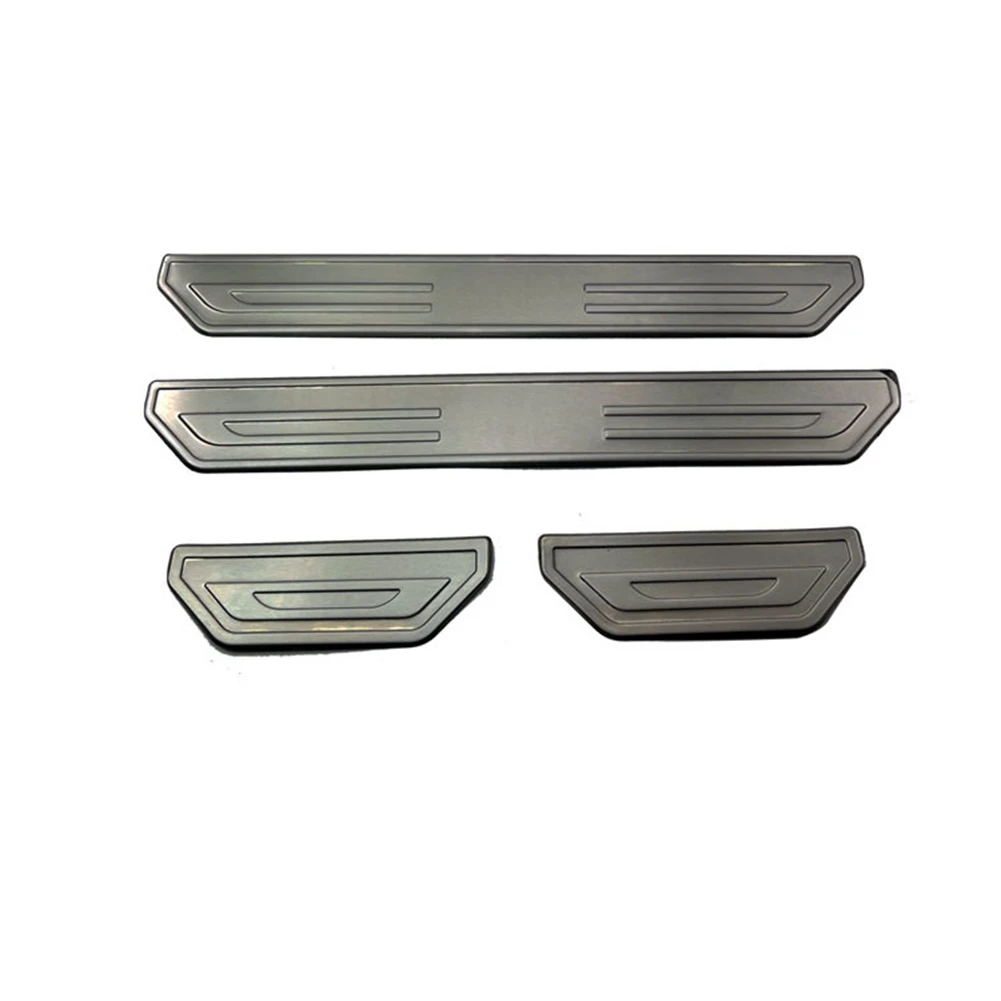 Car Stainless Steel Front Rear Outer Door Sill Pedal Scuff Plate Cover Trim for Honda ZRV ZR-V HR-V HRV 2022+ Black