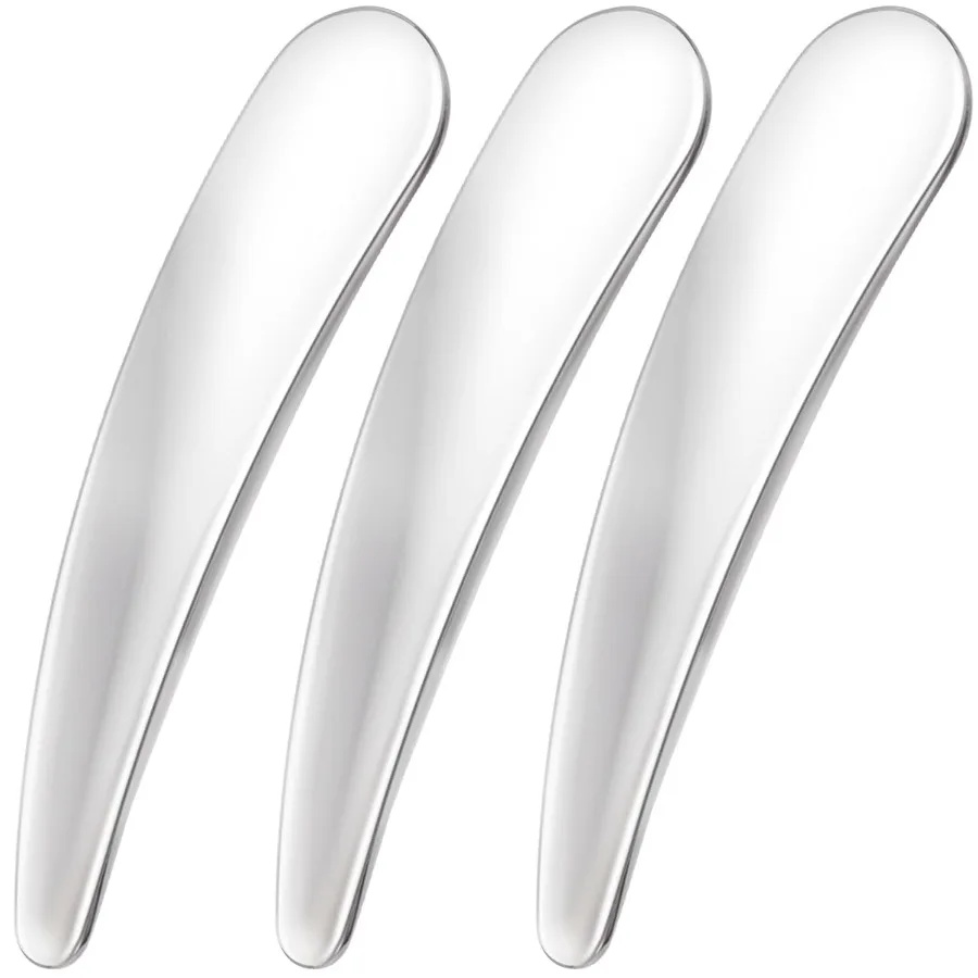 

3pcs Mini Metal Makeup Spatula Reusable Cosmetic Cream Spatulas Spoon Skiare Scoop Applicator Facial Massage Beauty Tools for M