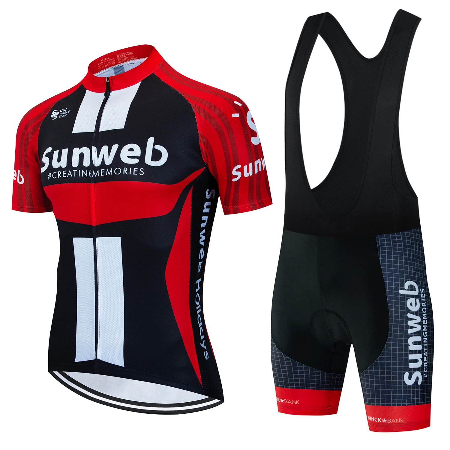 

2025 Sunweb Pro Bicycle Team Short Sleeve Maillot Ciclismo Men's Cycling Jersey Sets Summer Breathable Cycling Clothing Suit
