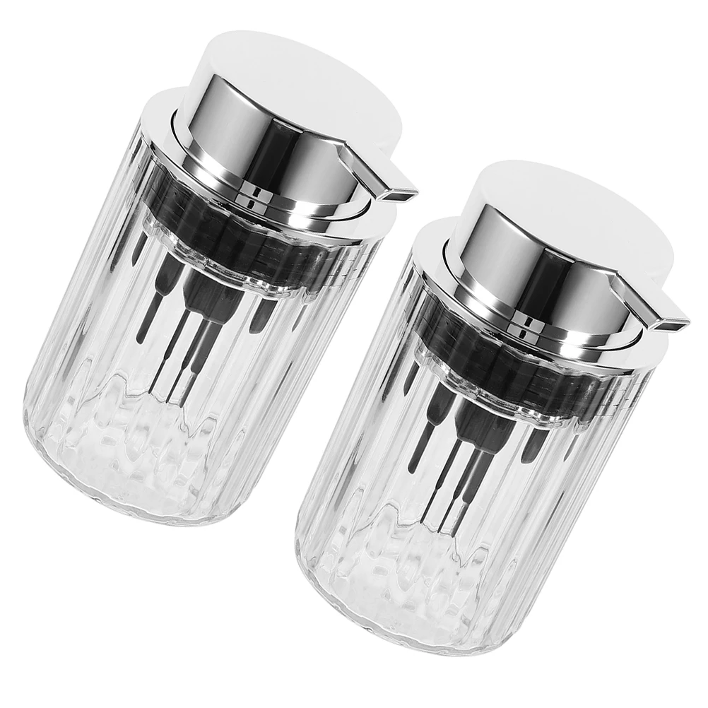 

2Pcs Refillable Foam Pump Bottles Leakproof Hand Soap Dispenser for Kitchen Bathroom Shampoo Dish Soap Liquid Container