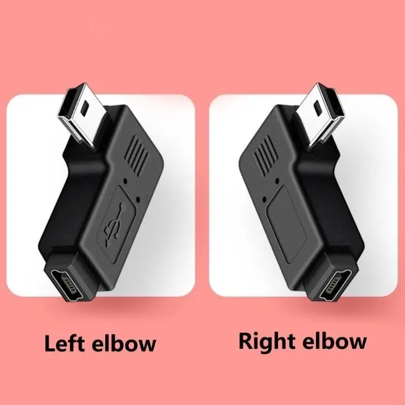 Правый левый угол мини -USB -адаптер удлинителя для телефонов и таблеток