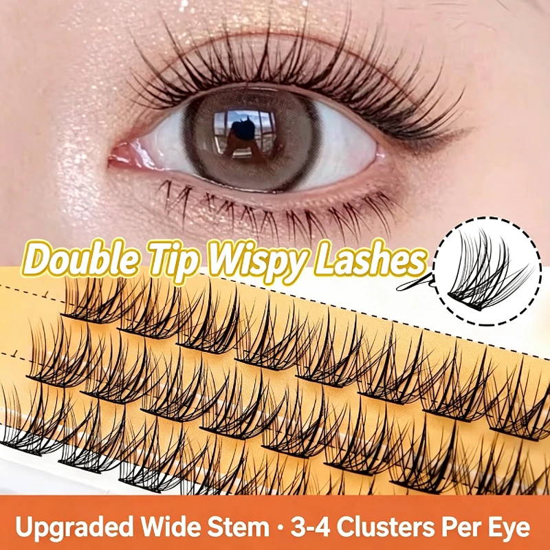 Grafting World Lazy Ice Cream False Eyelash Natural Soft Segmented Cloud Trilogy Self Adhesive Graft Internet Celebrity Eyelash