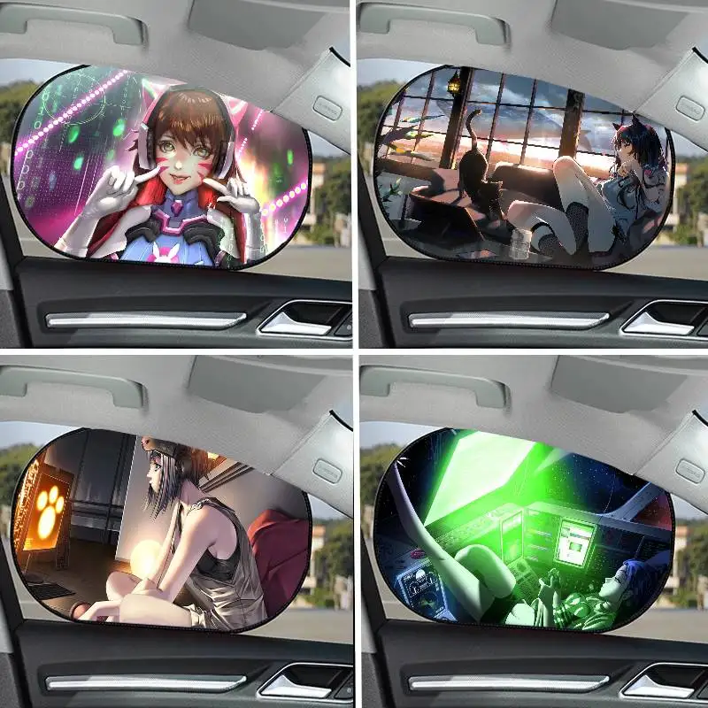 

G-Gamer Girl Desktop Car Windshield Funny Sun Shade Foldable UV Ray Sun Visor Protector Sunshade For Front Window