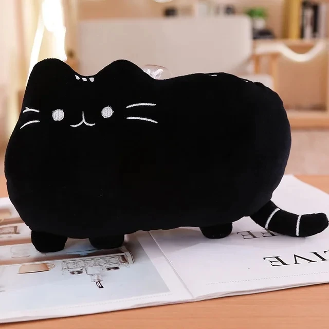 25/40/50cm Kawaii galleta gato almohada de peluche cojín de gatito juguete de peluche suave decoración del hogar muñeco de peluche artículos para el hogar regalos de navidad