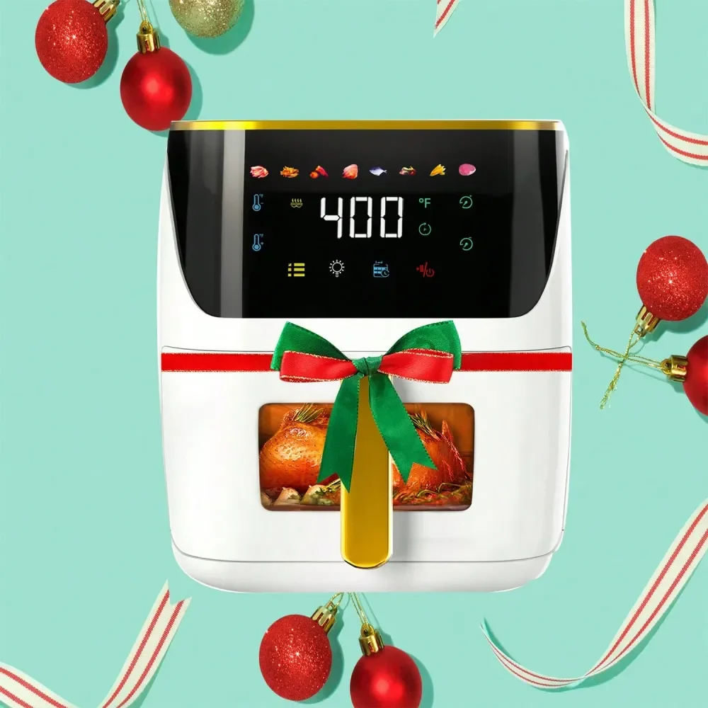 

Многофункциональная аэрофритюрница 8,5QT, 8-в-1: духовка, микроволновка, тостер и сушилка для фруктов, с окошком для просмотра и сенсорным управлением