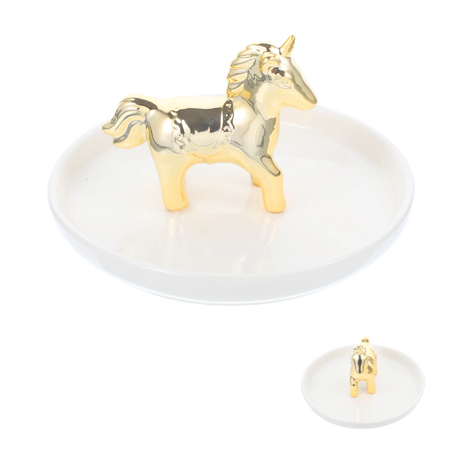 Jewelry Storage Plate Cartoon Animal Ceramic Tray Bedroom Trinket Dish Jewelry Holder Decorative Small Tray Ceramic Ring Dish