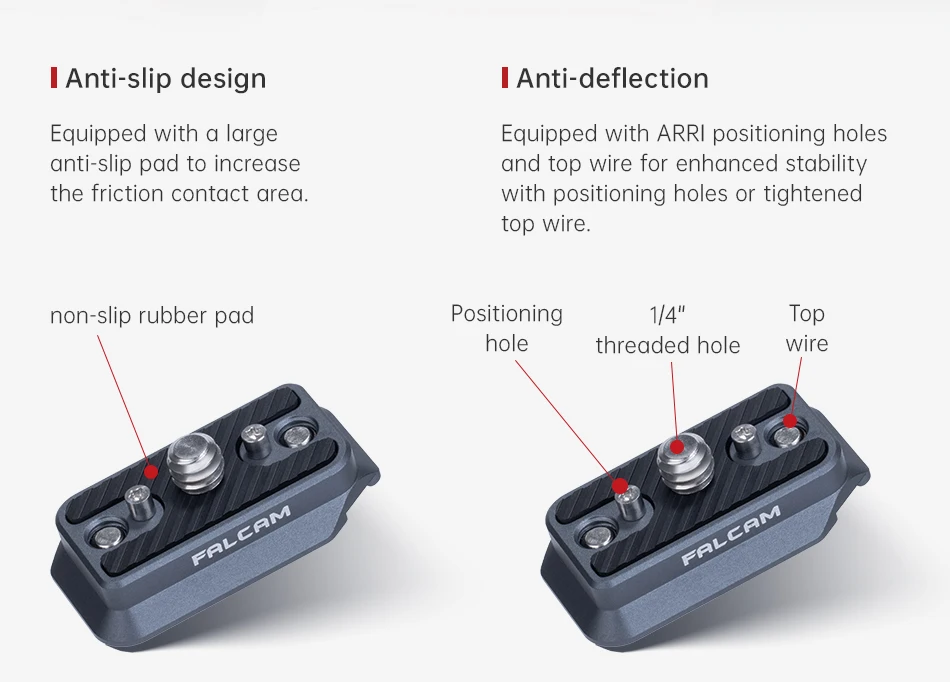Ulanzi Falcam F22&F38 Quick Release Anti-deflection Plate One Step Install and Remove Quick Release System – Detail 4