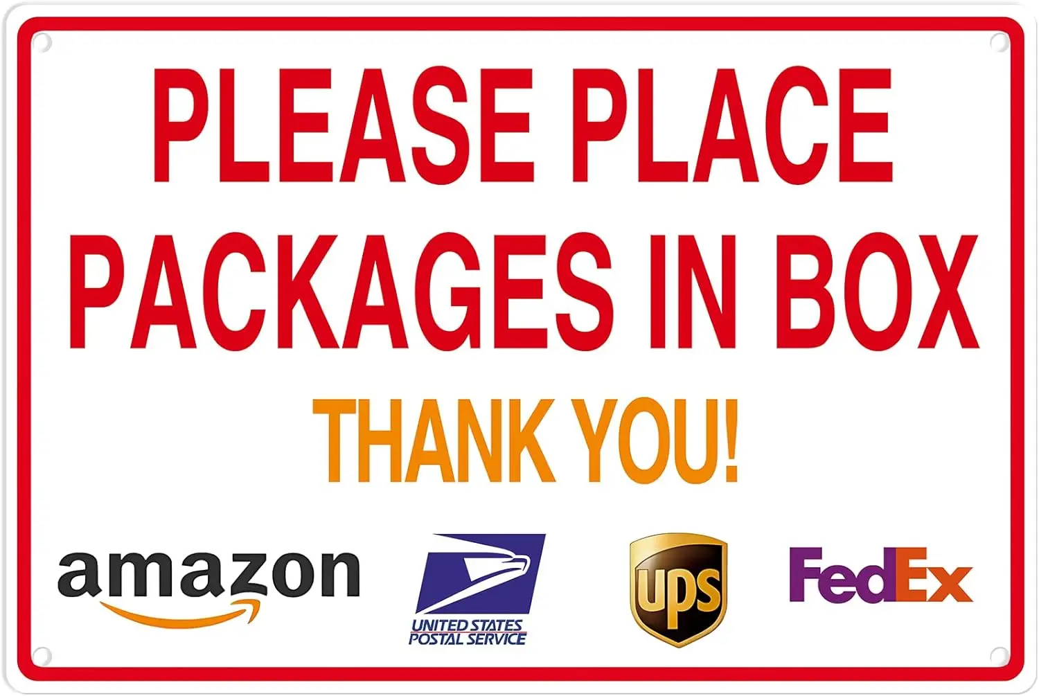 Please Leave Packages and Deliveries Here Sign，Self-Adhesive Weatherproof Fade-Resistant Place in Box Sign, Delivery Sticker for