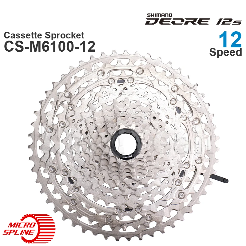 SHIMANO DEORE M6100 12v Cassette Sprocket CS-M6100 12-Speed - HYPERGLIDE for MTB bike Original Parts