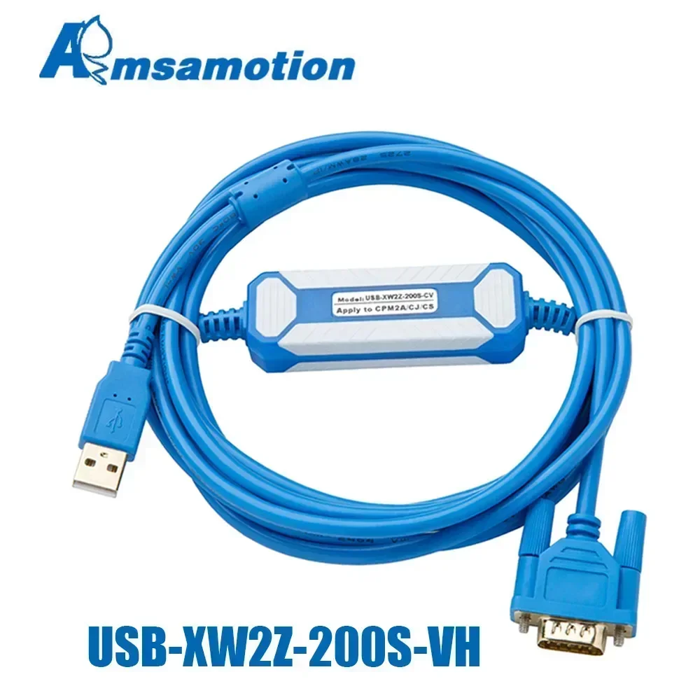 Amsamotion Upgraded PLC Programming Cable USB-XW2Z-200S-VH for Omron CQM1H / CPM2C Series USB To RS232 for COM1/cm2a/cs