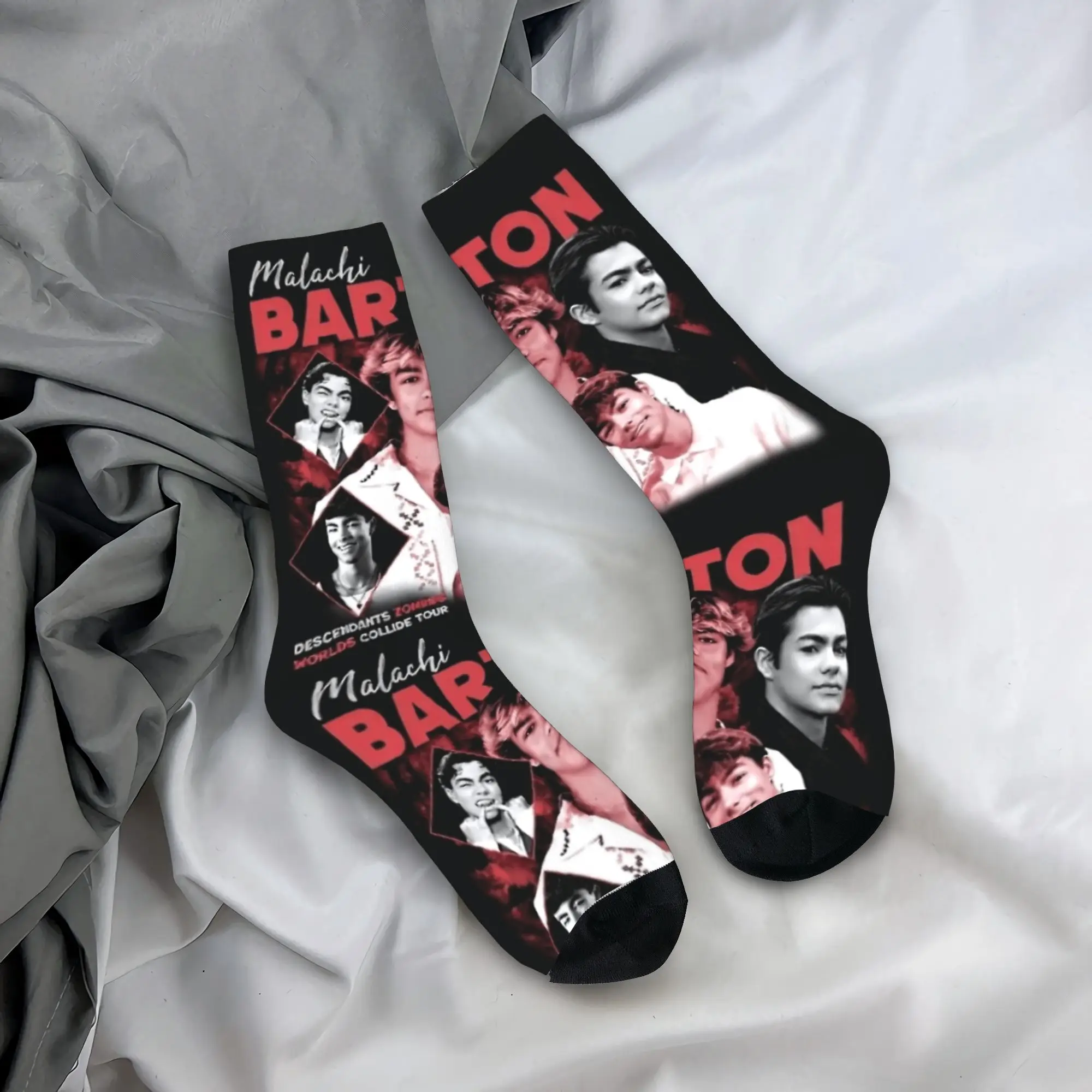 

Носки Малачи Бартон для мужчин и женщин, забавные носки из полиэстера Happy Happy, Harajuku, весна, лето, осень, зима, средние носки-трубы, подарки,