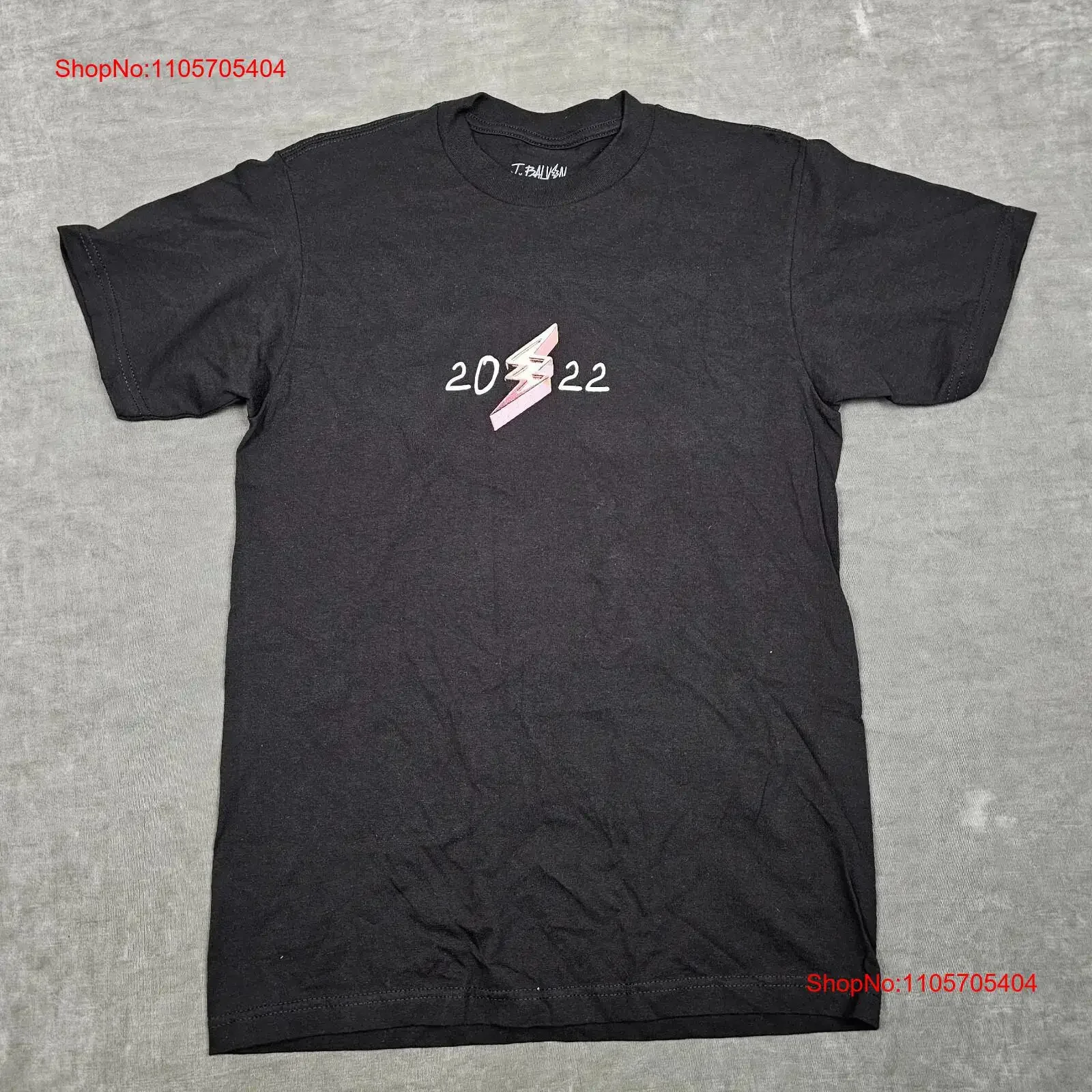 J Balvin T Shirt Adult Medium Black Jose Tour 2022 Lightning Bolt Album Latino long or short sleeves vintage Washed fashion