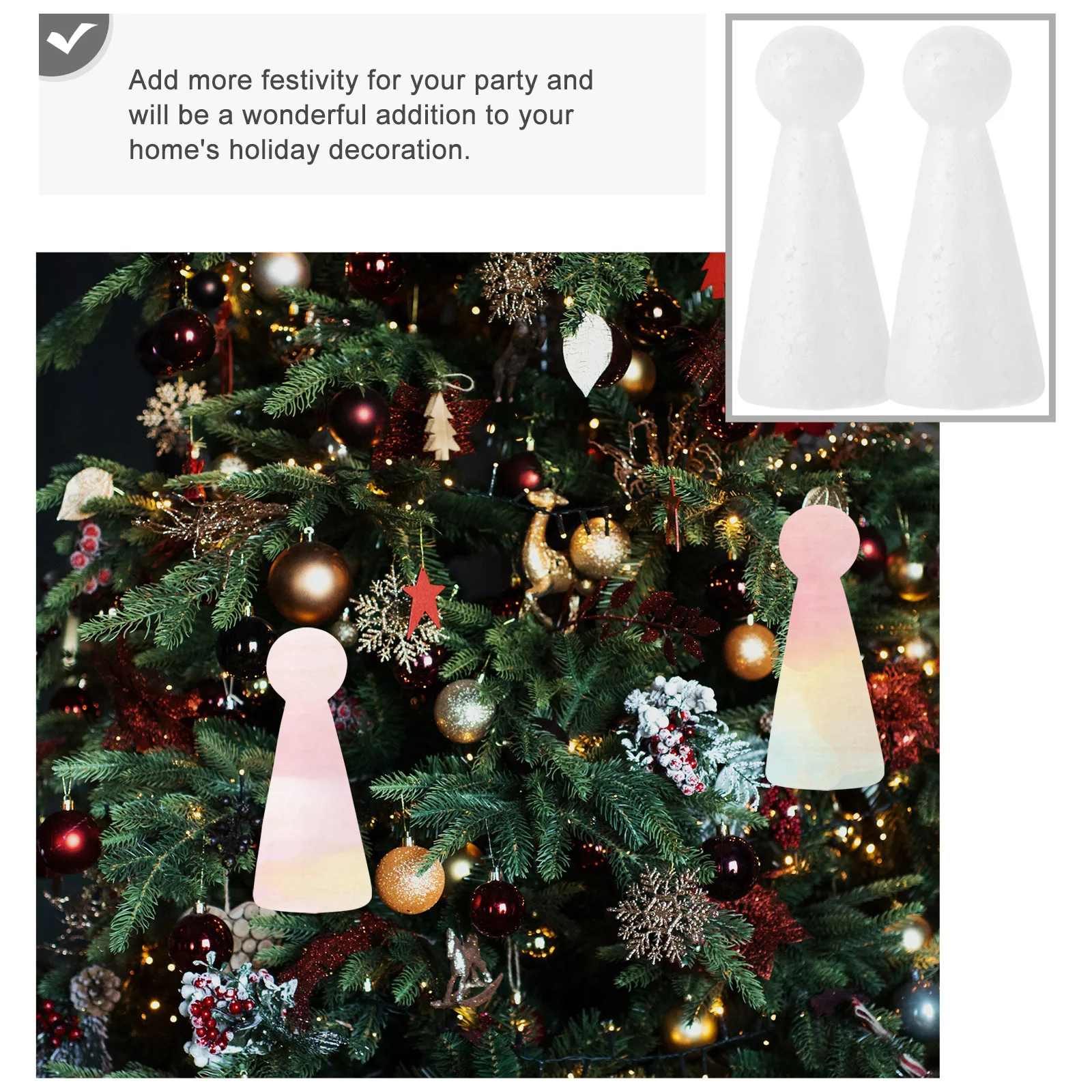10pcs Christmas Foam Balls High Density Smooth Surface DIY Polystyrene Discs White Ornament Party Decoration Modeling Craft