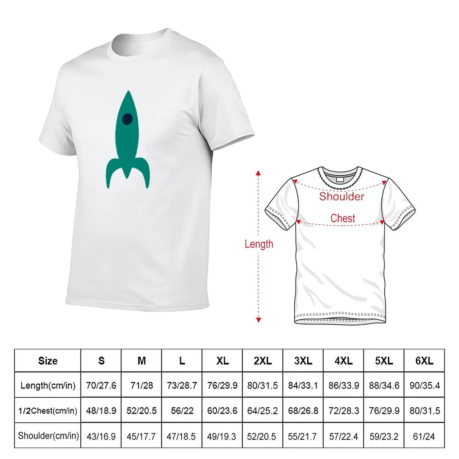 Space Age Rocket Ships - Mid-Century Modern Atomic Age Pattern in Mid Mod Beige and Teal T-Shirt summer tops sweat shirts, men