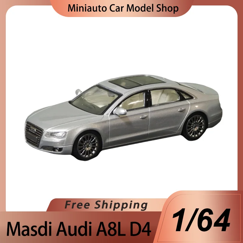 Nuevo en Stock Masdi 1:64 Audi A8l D4 aleación miniatura Diecast modelo Audi A8l Audi A8 D3 sedán modelo de coche juguetes personalizados regalo para niños ﻿