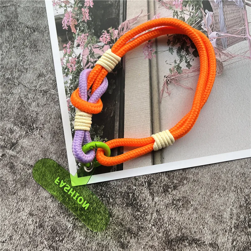 Luxury Cell Phone Charm Wrist Strap with Patch Key Lanyards
