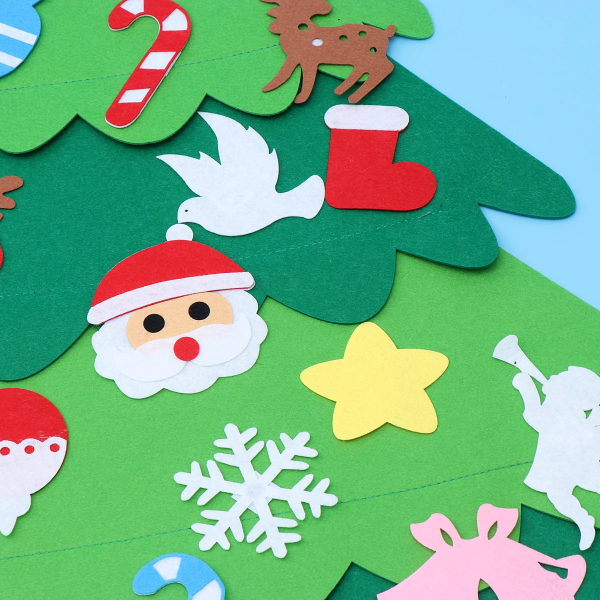 

Mini DIY Felt Christmas Tree Child Desk Decorations Small Tabletop Accessories for Kids