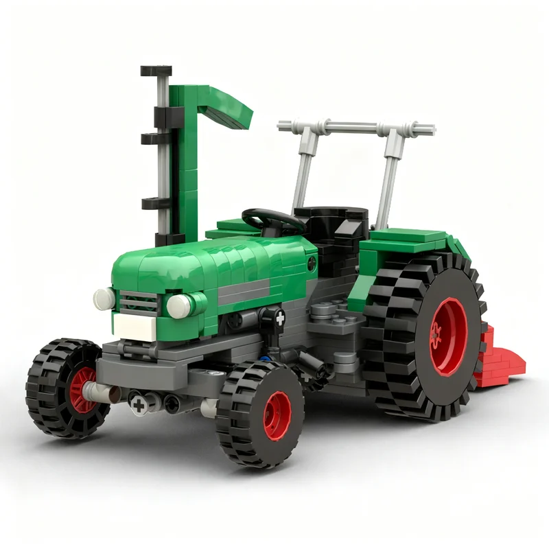 483ピース MOC テクニカル トラクター フェント 農家 2 シックルバーモア モデル 組み立てブロック クリスマスギフト おもちゃ ブロック キッズ