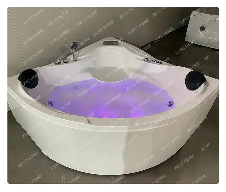 JYAX30 Bed And Breakfast Bath Small Unit Triangular Fan Massage Acrylic Adult Bath Household Bath Intelligent Spa