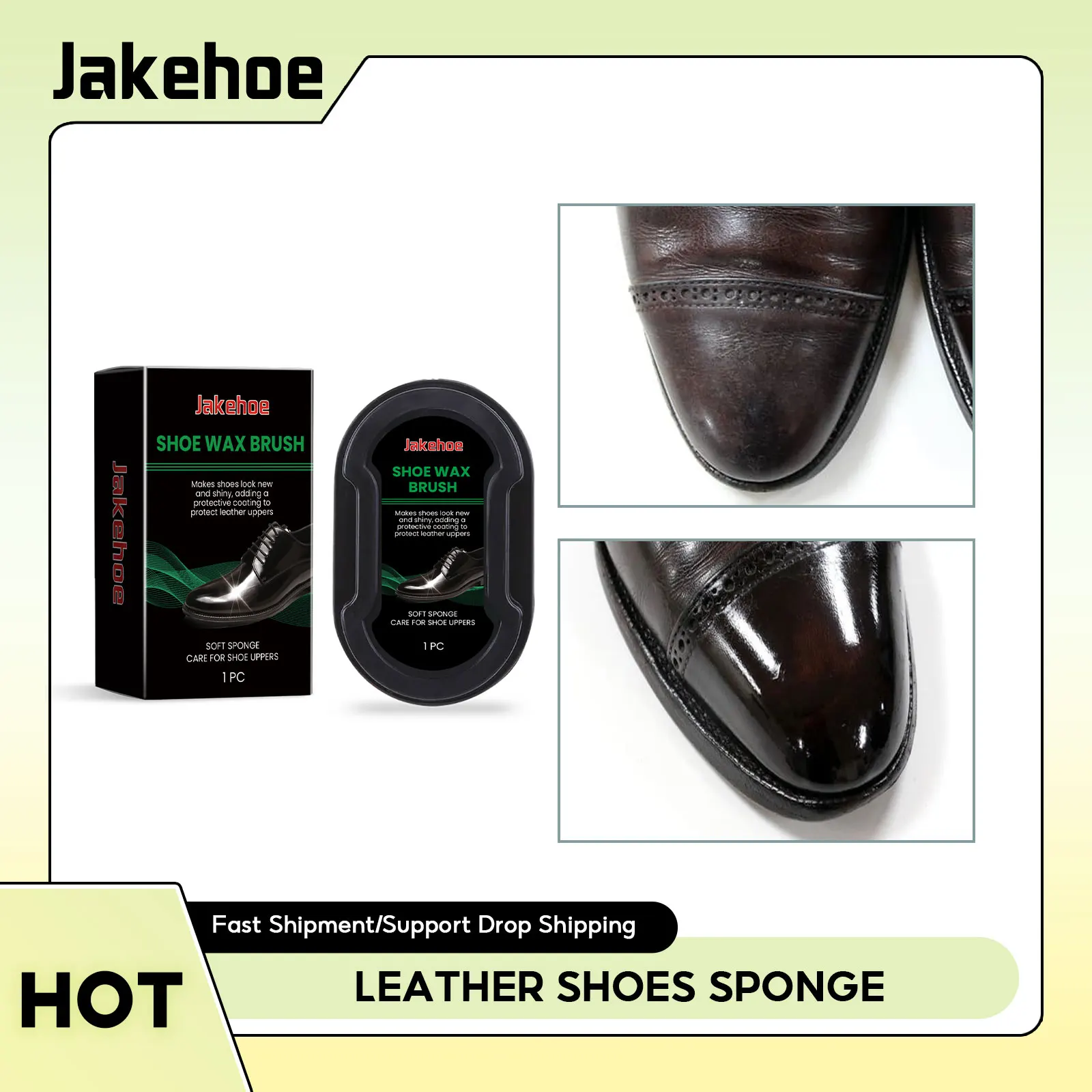 

Leather Shoes Sponge Quick Polish Double-Sided Shoe Maintenance Brightening Cleaning Duster Leather Polishing Colorless Liquid