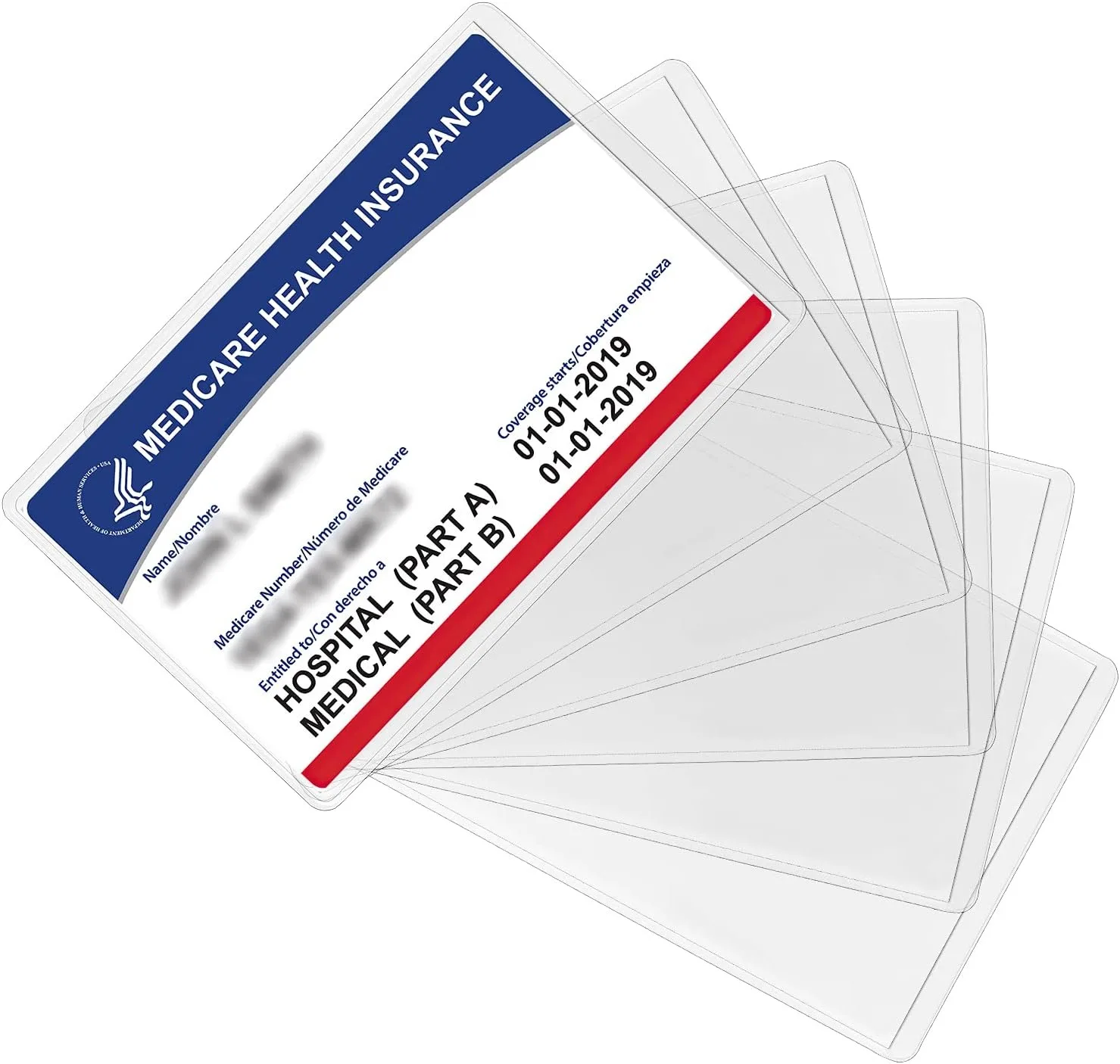 10 Pack，Card Protector Sleeves, 12 Mil Clear PVC Water-Resistant Card Sleeves for Social Security, Credit & Business Cards, Flexible Trim-to-Fit Wallet Inserts.