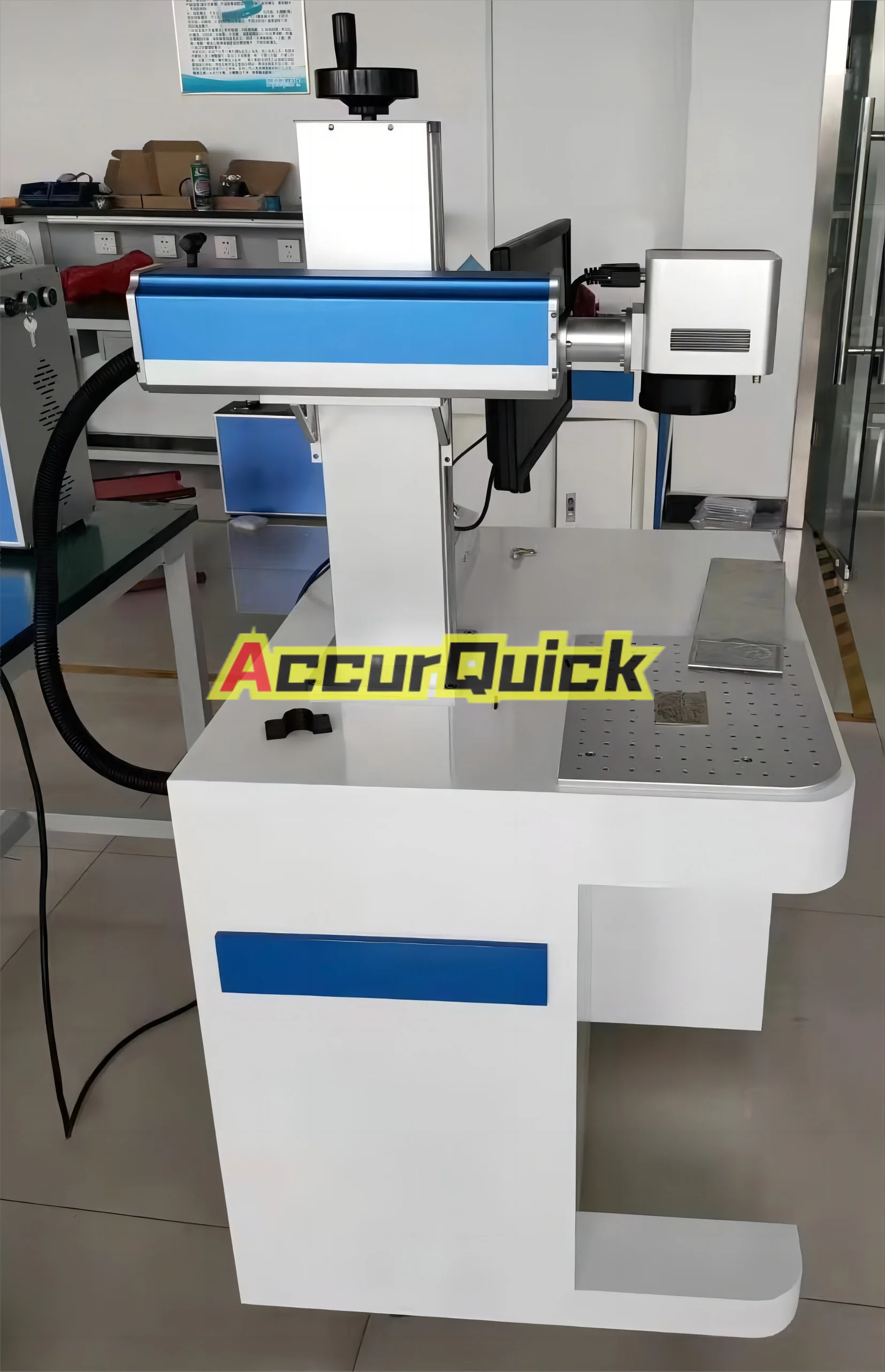 Popular Selling Desktop 20W Fiber Laser Marking Machine Stainless Steel Laser Engraving Marker with CE Certification