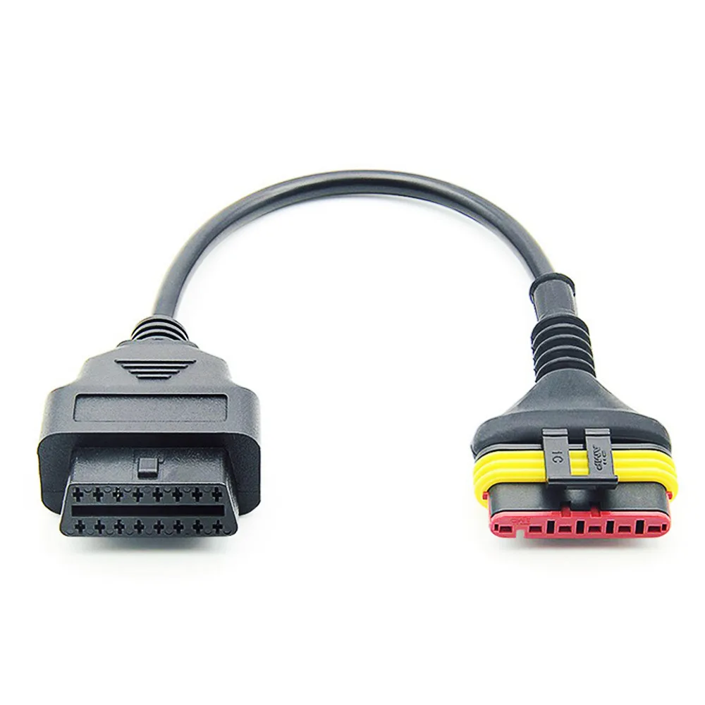 OBD Motobike Connector For BENELLI 6P To 16Pin Adaptor Cable OBD2 Motorcycle OBD Connector Extension Cable