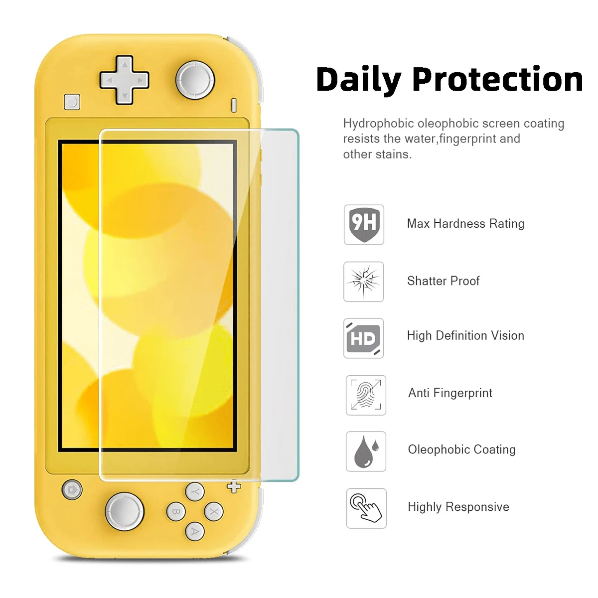 1-5 Pack Switch Lite Tempered Glass Screen Protector – Scratch-Resistant & Anti-Fingerprint
