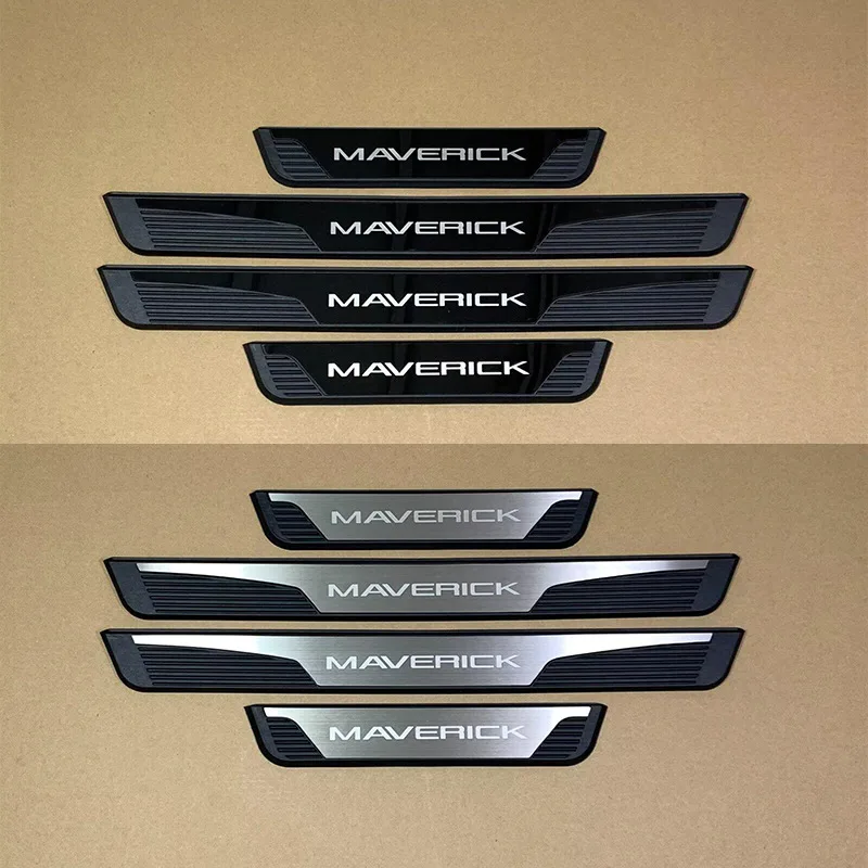 For Ford Maverick 2021 2022 2023 2024 2025 2026 2027 Car Door Sill Plate Plastic Protector Sticker Styling Accessories Auto Part