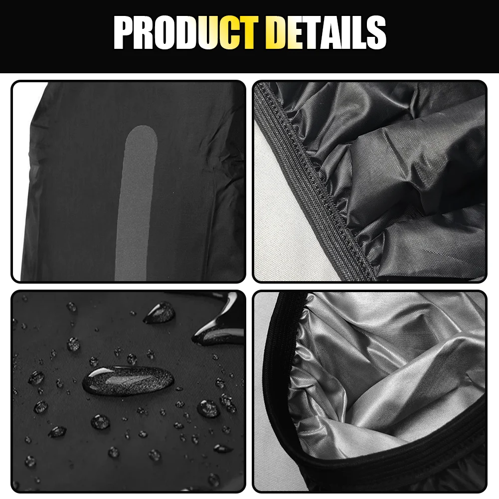 Waterproof Backpack Cover Reflective Strips 10L-80L 6 Sizes Lightweight 46-110g Silver Coating Black Army Green 24H Shipping image 3