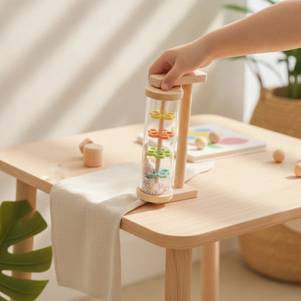 Rainstick Toy Colorful Beads Rainmaker Rattle Rainstick Shaker Early Education Musical Rattle Soothing Sounds for Toddlers