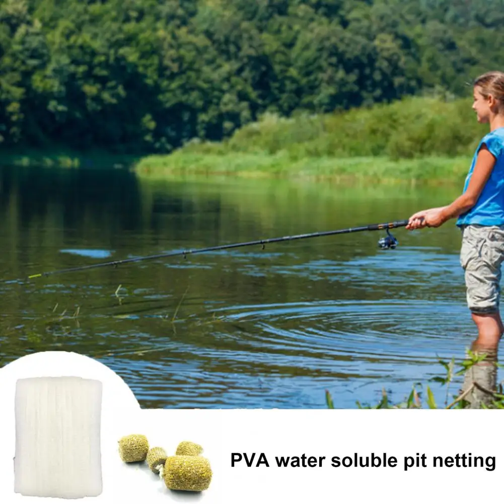 Small Particle Bait Bag Portable Pva Fishing Bait Mesh Bag for Carp Fishing 25/37/44mmx20m Water Soluble Solid Bait Refill