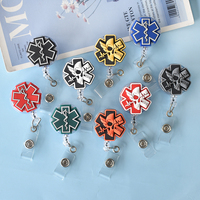 1PC Healthcare Retractable Badge Reel ID Card Clips Holder Hospital Nurse Doctor ID Badge Holder Hanging ID Name Key Chain