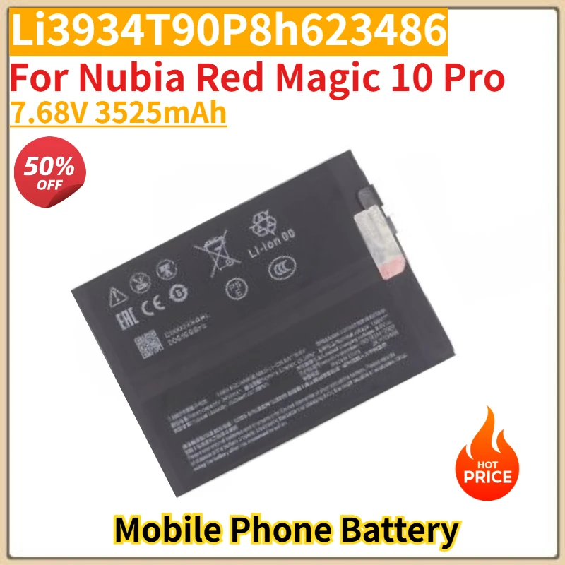 

High Quality Li3934T90P8h623486 Phone Battery 7.68V 3525mAh For Nubia Red Magic 10 Pro Smartphone 2ICP7/34/88 Brand New